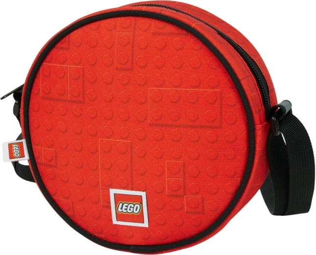 Borsa a tracolla rotonda LEGO Brick Dots rossa