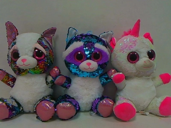 Peluche colorato con paillettes 28 cm