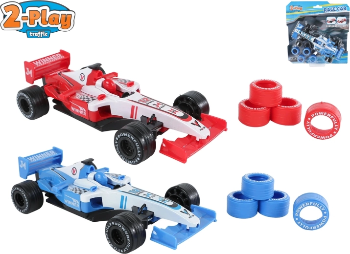 Auto da corsa 2-Play Traffic con motore a retrocarica 17 cm