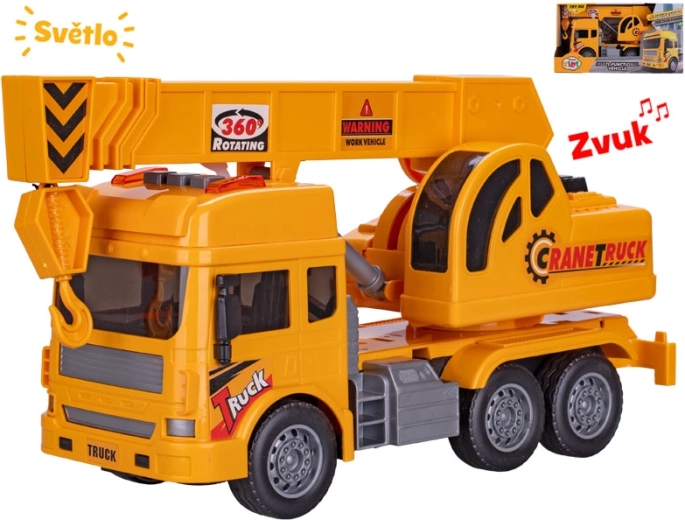 Gru da cantiere con luci e suoni a frizione inerziale 27 cm