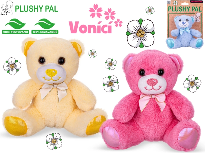 Orsetto di peluche Plushy Pal 15 cm con fiocco e profumo