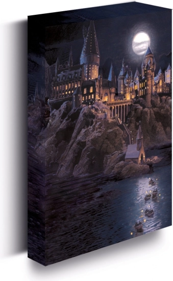 Quadro LED luminoso 30x40 cm, Harry Potter - Castello di Hogwarts