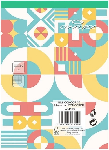 Blocco CONCORDE A6 a quadretti, 50 fogli