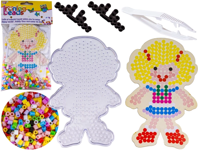 Perline da stirare con sagoma: bambina in abito