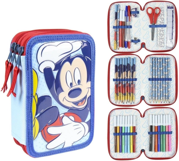 Astuccio a tre scomparti Mickey attrezzato - 1 pezzo