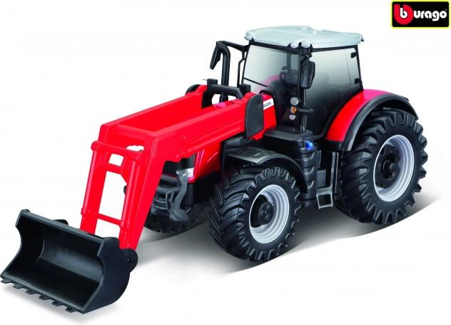 Bburago Farmland trattore Massey Ferguson 8740S con caricatore frontale 10 cm
