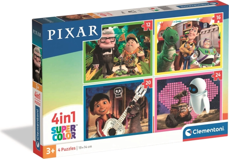 CLEMENTONI puzzle Pixar fiabe 4 in 1 (12, 16, 20 e 24 pezzi)