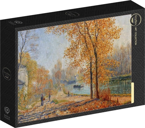 Puzzle Grafika Le rive del Loing, mattino d'autunno a Moret, 1000 pezzi