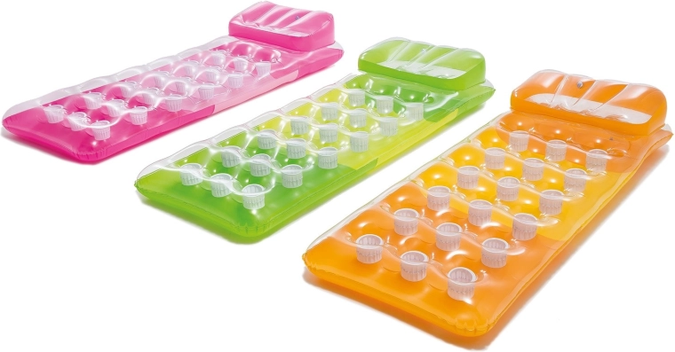 Materassino gonfiabile da acqua 188 × 71 cm Intex – arancione