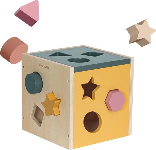 Cubo di smistamento in legno Petite&Mars Gravity Wood of Mars Aurora Pink