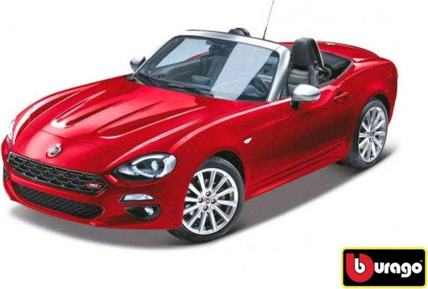 Bburago Fiat 124 Spider rosso 1:24 modello