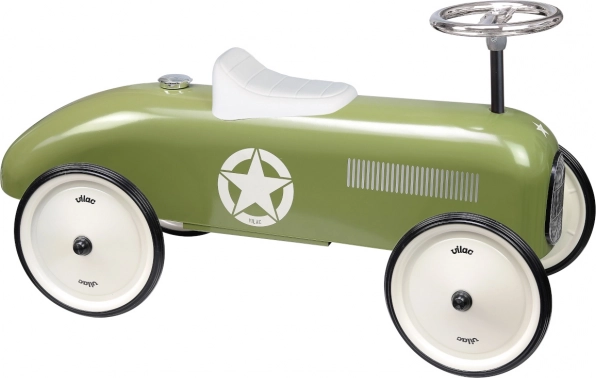 Vilac vintage cavalcabile in metallo khaki