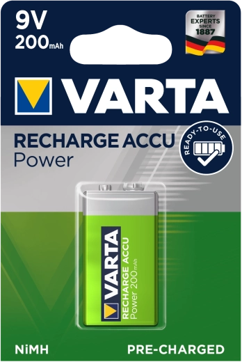 Varta batteria ricaricabile 9V NiMH 200 mAh Ready2Use