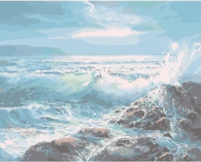 Norimpex Dipingere con i numeri Mare in tempesta 40 × 50 cm
