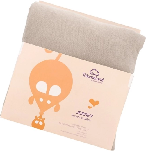 Träumeland lenzuolo in jersey di cotone per letto junior 90 × 200 cm antracite