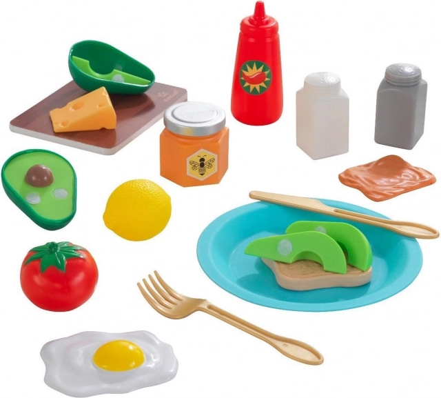 KidKraft Create & Cook: toast all’avocado – set in legno per preparare la colazione