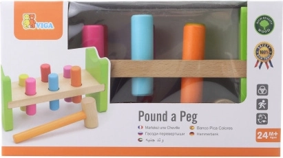 Panchina martella in legno per bambini 24m+