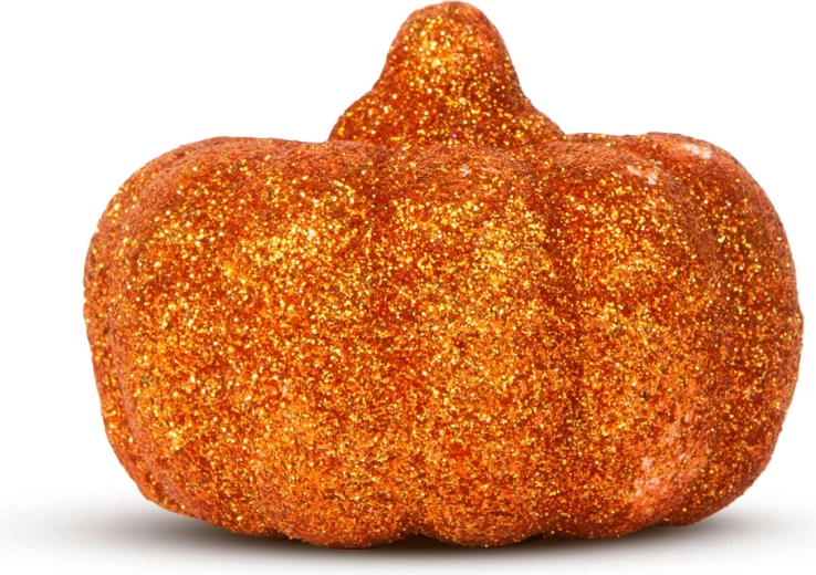 Decorazioni glitterate a forma di zucca per Halloween, 5,2 cm, 4 pezzi