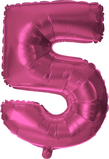 Palloncino in foil cifra 5 rosa 30 cm TORO