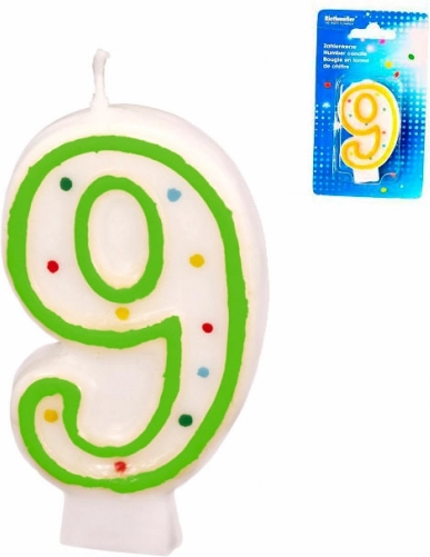 Candela a forma di numero 9