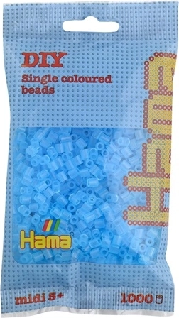 Perline da stirare Hama Midi 1000 pz – trasparenti azzurro chiaro