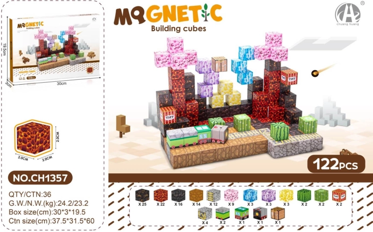 Set di cubi magnetici 3D 122 pezzi
