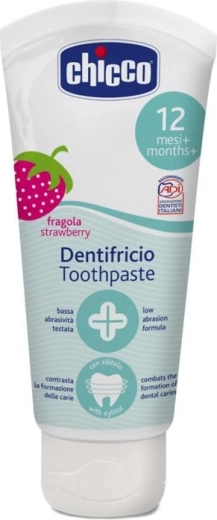 Chicco dentifricio per bambini fragola senza fluoro 50 ml (12m+)
