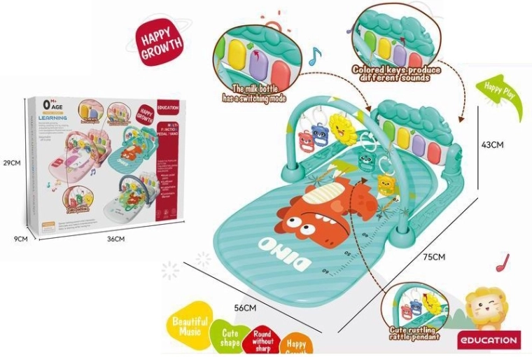 Tappetino dinosauro con pianolino per bambini