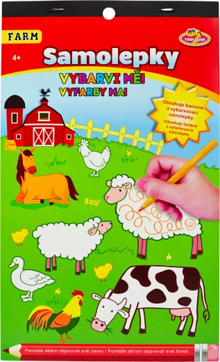 Adesivi da colorare Fattoria per bambini