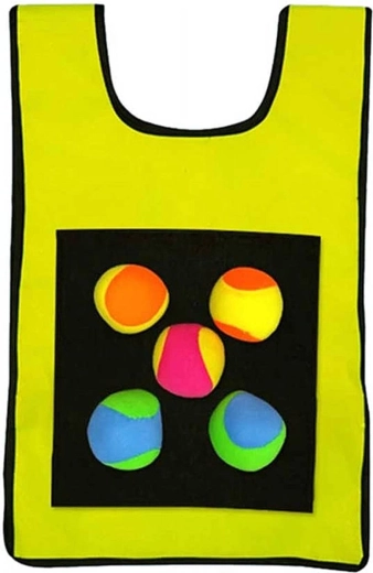 Merco gilet adesivo con velcro con 5 palline morbide giallo