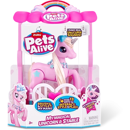 Unicorno interattivo Pets Alive con stalla