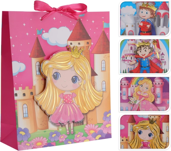 Borsa regalo 3D per bambini 32 × 26 × 10 cm, mix di decorazioni