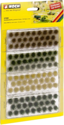 Ciuffi d’erba Noch XL – set da 104 pz