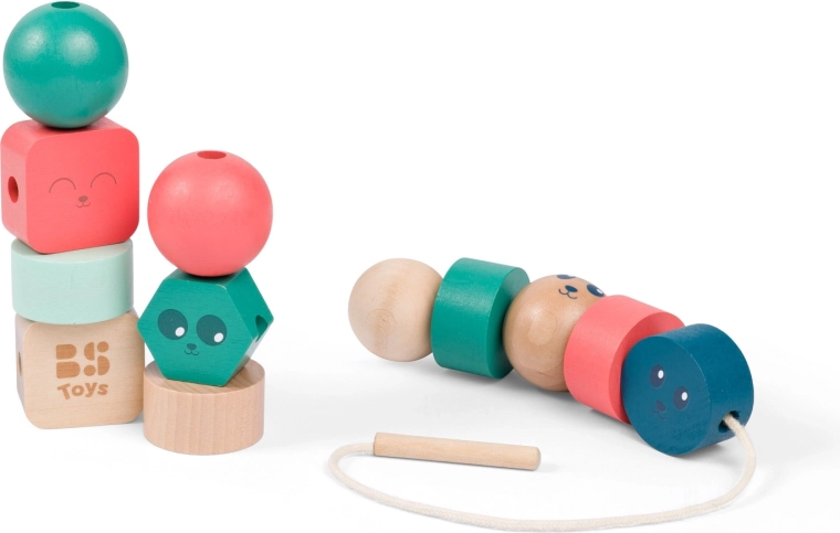 Perline di legno da infilare per bambini