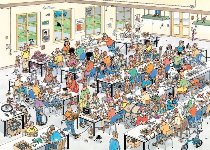 Puzzle Jumbo Jan van Haasteren "Possiamo ripararlo?" 1000 pezzi