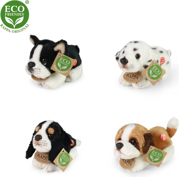 Cane di peluche sdraiato 15 cm eco-friendly