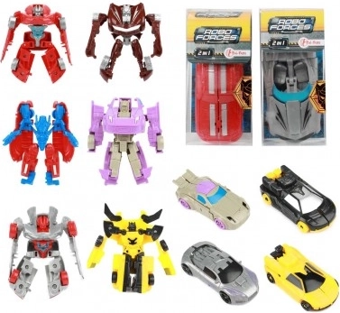 Auto trasformabile in robot 10 cm in scatolina di plastica