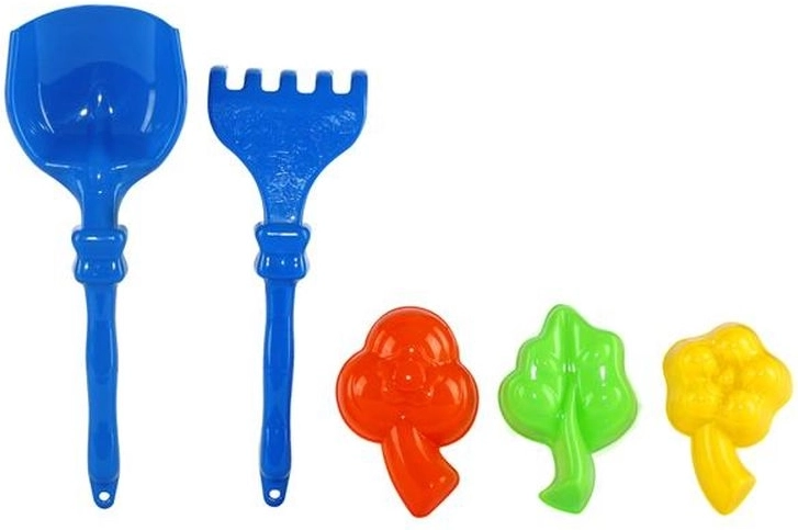 Set da sabbia per bambini – rastrelli, palette e formine a fiore