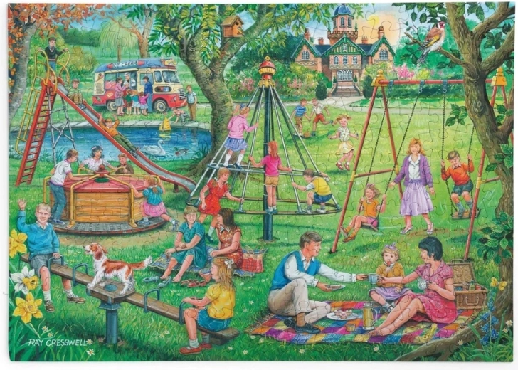 Puzzle Picnic al parco giochi con 250 pezzi grandi