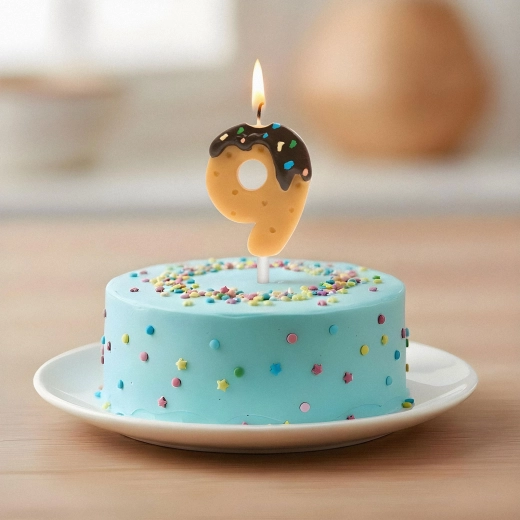 Candela per torta numero 9