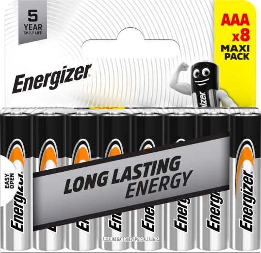 Energizer batterie alcaline AAA, 8 pz