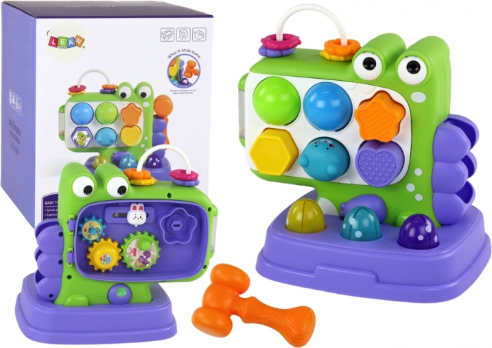 Pannello educativo dinosauro Whac-A-Mole Sorter Game per bambini Viola