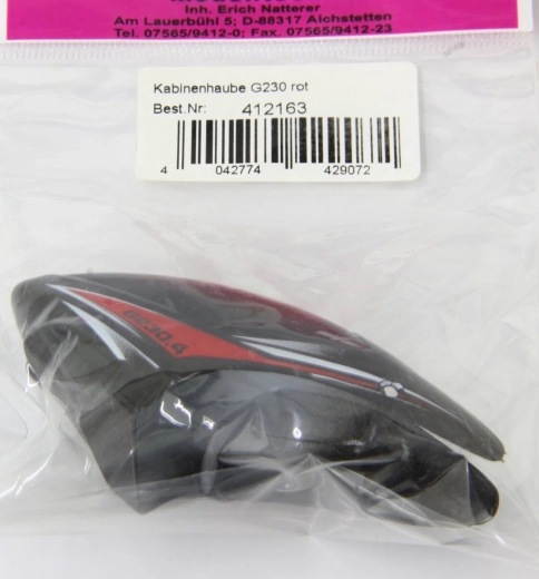 Jamara cabina canopy g230 rossa - 1 pezzo