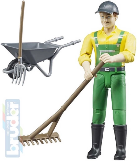 Bruder BWORLD agricoltore con accessori