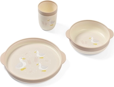 Babyono set pappa per bambini Farmer, piatto, ciotola e bicchierino, 12m+