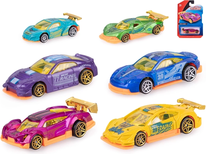 Macchinina da corsa 8 cm a ruote libere – metallo e plastica