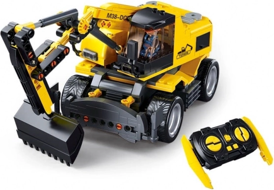 Sluban E7 Escavatore Gommato con Telecomando