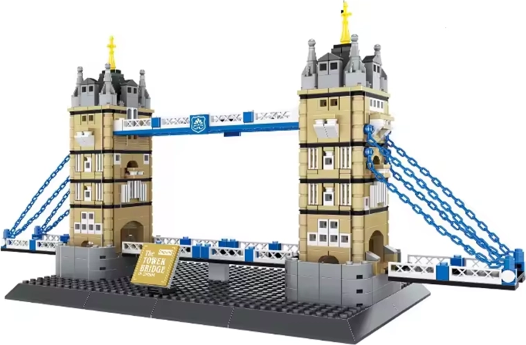 Set di costruzione ponte a torri TOWER BRIDGE – serie Edifici, 969 pezzi