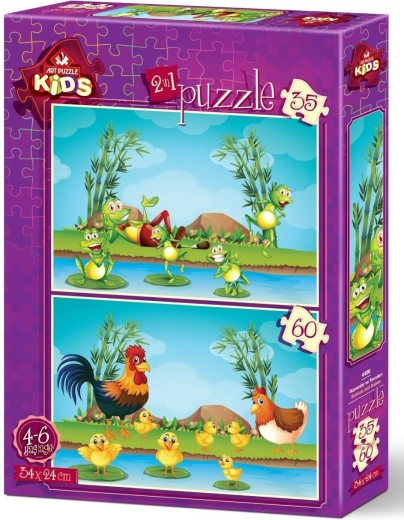 Puzzle Animali con cuccioli 35 e 60 pezzi