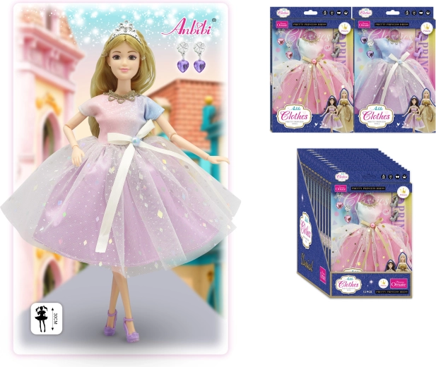 Abito classico da principessa per bambole 30 cm – vari modelli